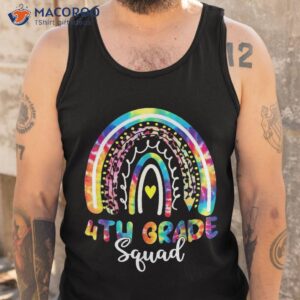 4th grade squad tie dye rainbow fourth back to school shirt tank top