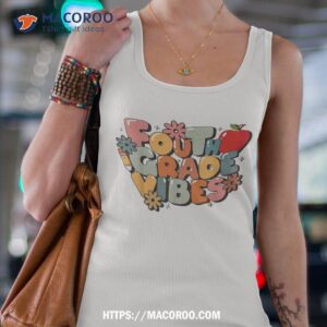 4th grade vibes back to school retro kids fourth shirt tank top 4