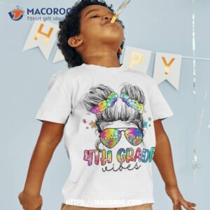 Hello 2nd Grade Messy Hair Bun Girl Back To School First Day Shirt