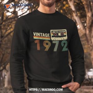 50 year old gifts vintage 1972 50th birthday cassette tape shirt sweatshirt