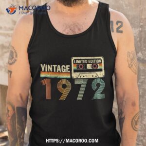 50 year old gifts vintage 1972 50th birthday cassette tape shirt tank top