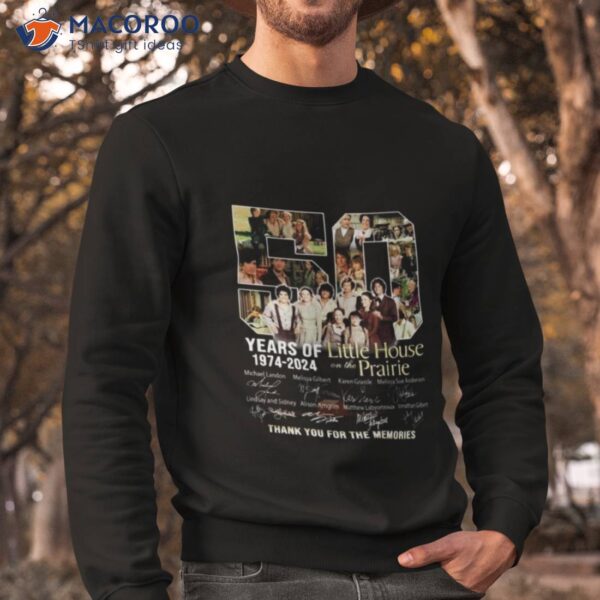 50 Years Of 1974 – 2024 Little House On The Prairie Thank You For The Memories Signature Shirt