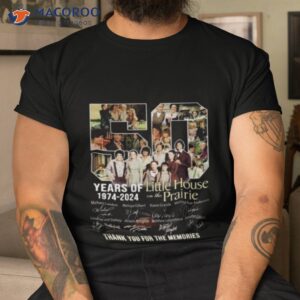 50 Years Of 1974 – 2024 Little House On The Prairie Thank You For The Memories Signature Shirt