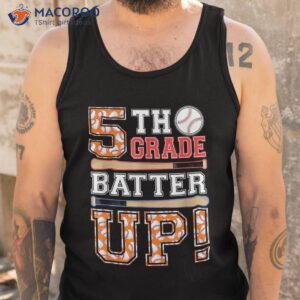 5th grade batter up baseball fifth back to school shirt tank top