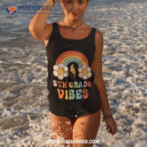 5th grade vibes team retro rainbow back to school shirt tank top 3