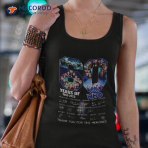 60 years of 1963 2023 doctor who signature thank you for the memories signatures 2023 shirt tank top 4