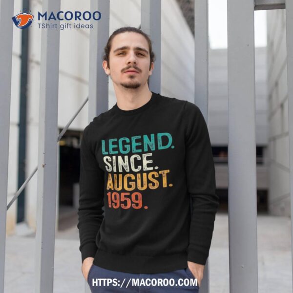 64 Years Old Gifts 64th Birthday Legend Since August 1959 Shirt