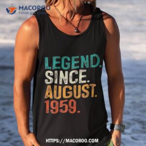 64 years old gifts 64th birthday legend since august 1959 shirt tank top