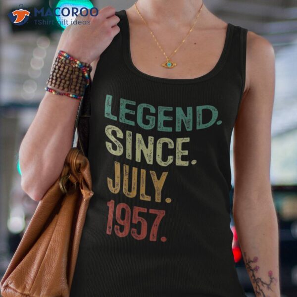 66 Years Old Legend Since July 1957 66th Birthday Shirt