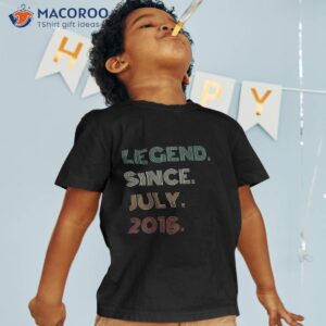 7 years old legend since july 2016 7th birthday shirt tshirt