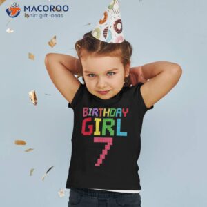 7th birthday girl master builder 7 years old block building shirt tshirt 2