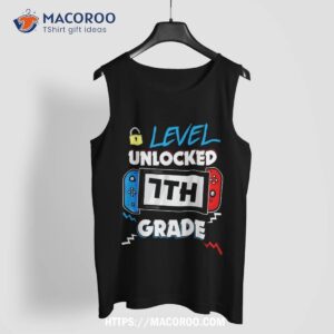 7th grade level unlocked first day back to school video game shirt tank top