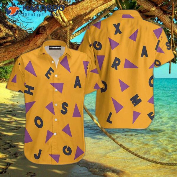 ’80s Style Orange Hawaiian Shirts