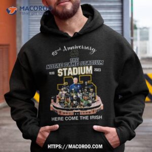 93nd anniversary the notre dame stadium 1930 2023 here come the irish signatures shirt hoodie