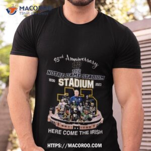 93nd anniversary the notre dame stadium 1930 2023 here come the irish signatures shirt tshirt