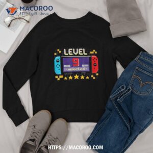 9th birthday boy level 9 unlocked video gamer birthday shirt sweatshirt