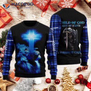 A Child Of God And Man Faith Ugly Christmas Sweater