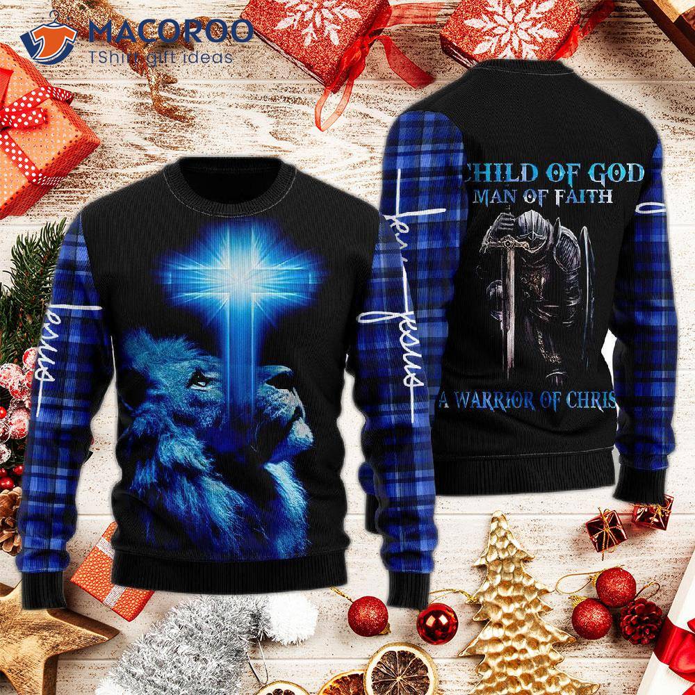A Child Of God And Man Faith Ugly Christmas Sweater