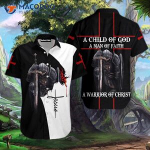 A Child Of God Black Hawaiian Shirt