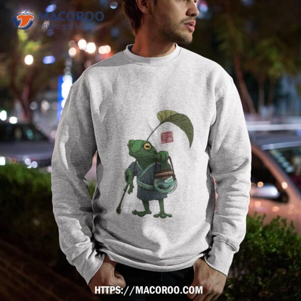 A Frog And His Son Retro Ghibli Anime Design Shirt