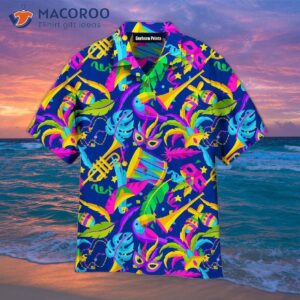 a happy carnival is coming pattern hawaiian shirts 0