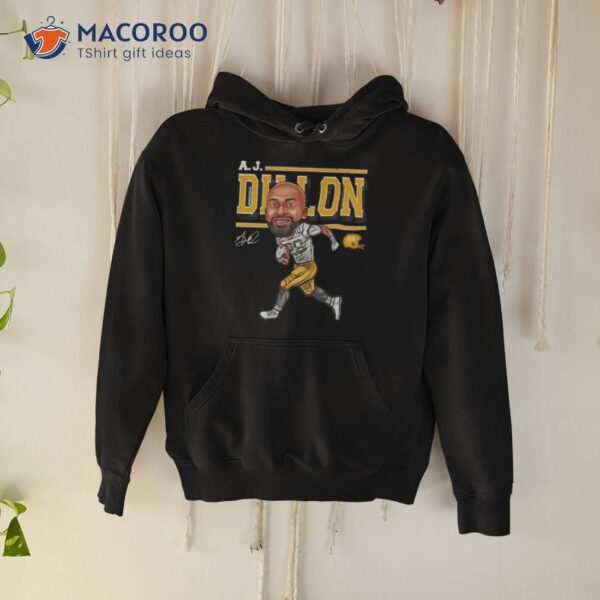 A.j. Dillon Green Bay Cartoon Signature Shirt