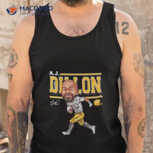 a j dillon green bay cartoon signature shirt tank top