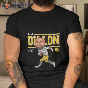 A.j. Dillon Green Bay Cartoon Signature Shirt