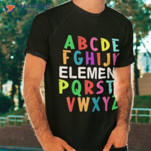 abc eleo kindergarten teacher cute gifts back to school shirt tshirt