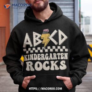 abcd kindergarten rocks back to school teacher shirt hoodie