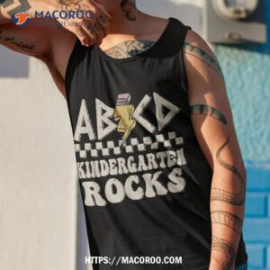 abcd kindergarten rocks back to school teacher shirt tank top 1