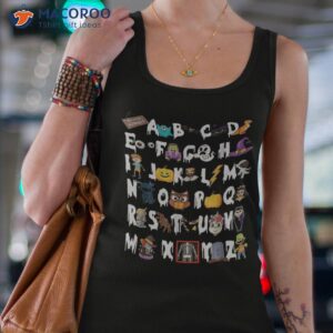 abcs learning kindergarten teacher funny halloween alphabet shirt tank top 4