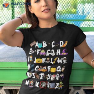 abcs learning kindergarten teacher funny halloween alphabet shirt tshirt 1