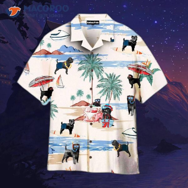 Affenpinscher Summer Beach White Hawaiian Shirts