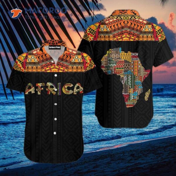 Africa-print Vintage Hawaiian Shirts