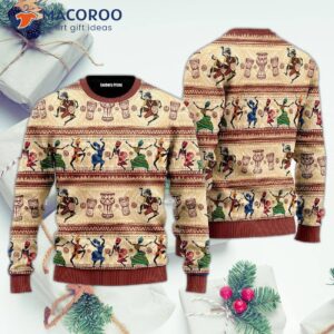 African Dancing On An Ugly Ethnic Christmas Sweater