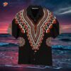 African Dashiki Red And Gold Flower Hawaiian Shirts