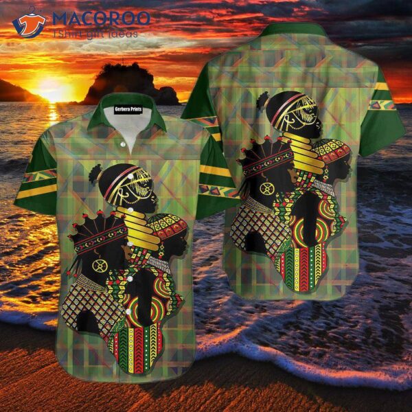 African Women In Green Hawaiian Shirts