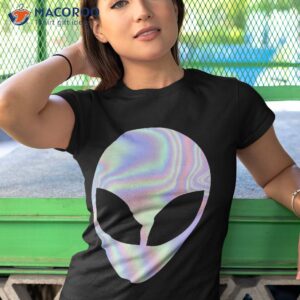 Alien Head T Shirt Colorful Rave Tee Believe Ufo
