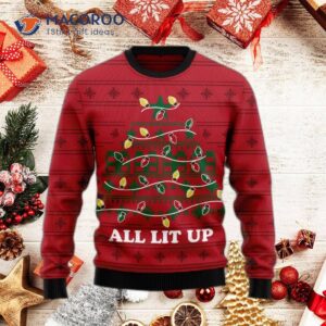 All Lit Up Noel Tree Ugly Christmas Sweater