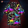 Allysaurus Pride Lgbt Ally Dinosaur Jurassic Park Black Hawaiian Shirts