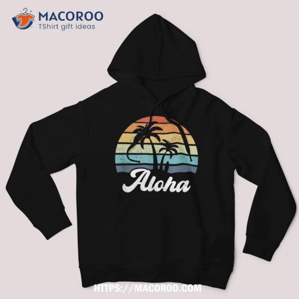 Aloha Hawaii Hawaiian Island Palm Beach Surfboard Surf Shirt