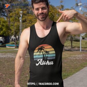 aloha hawaii hawaiian island palm beach surfboard surf shirt tank top