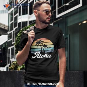 Aloha Hawaii Hawaiian Island Palm Beach Surfboard Surf Shirt