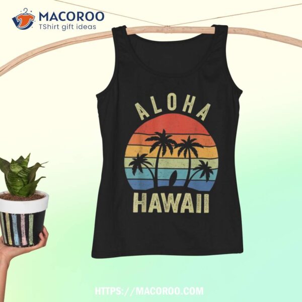 Aloha Hawaii Hawaiian Island Shirt Palm Beach Surfboard Surf Shirt