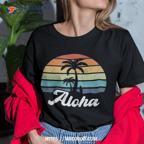 Aloha Hawaii Hawaiian Island Shirt Palm Beach Surfboard Surf Shirt