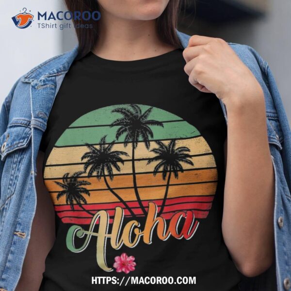 Aloha Hawaii Hawaiian Island Shirt Palm Beach Surfboard Surf Shirt