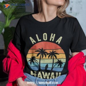 Aloha Hawaii Hawaiian Island Shirt Palm Beach Surfboard Surf Shirt