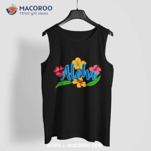 aloha hawaiian island palm beach surfboard surf shirt tank top 1