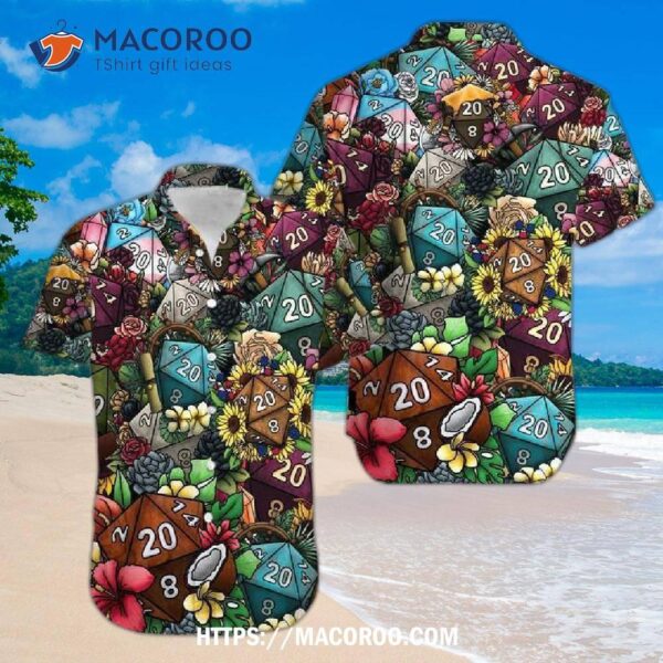 Aloha Shirts Dice Luck Is In Small Things Tropical Hawaiian Shirt